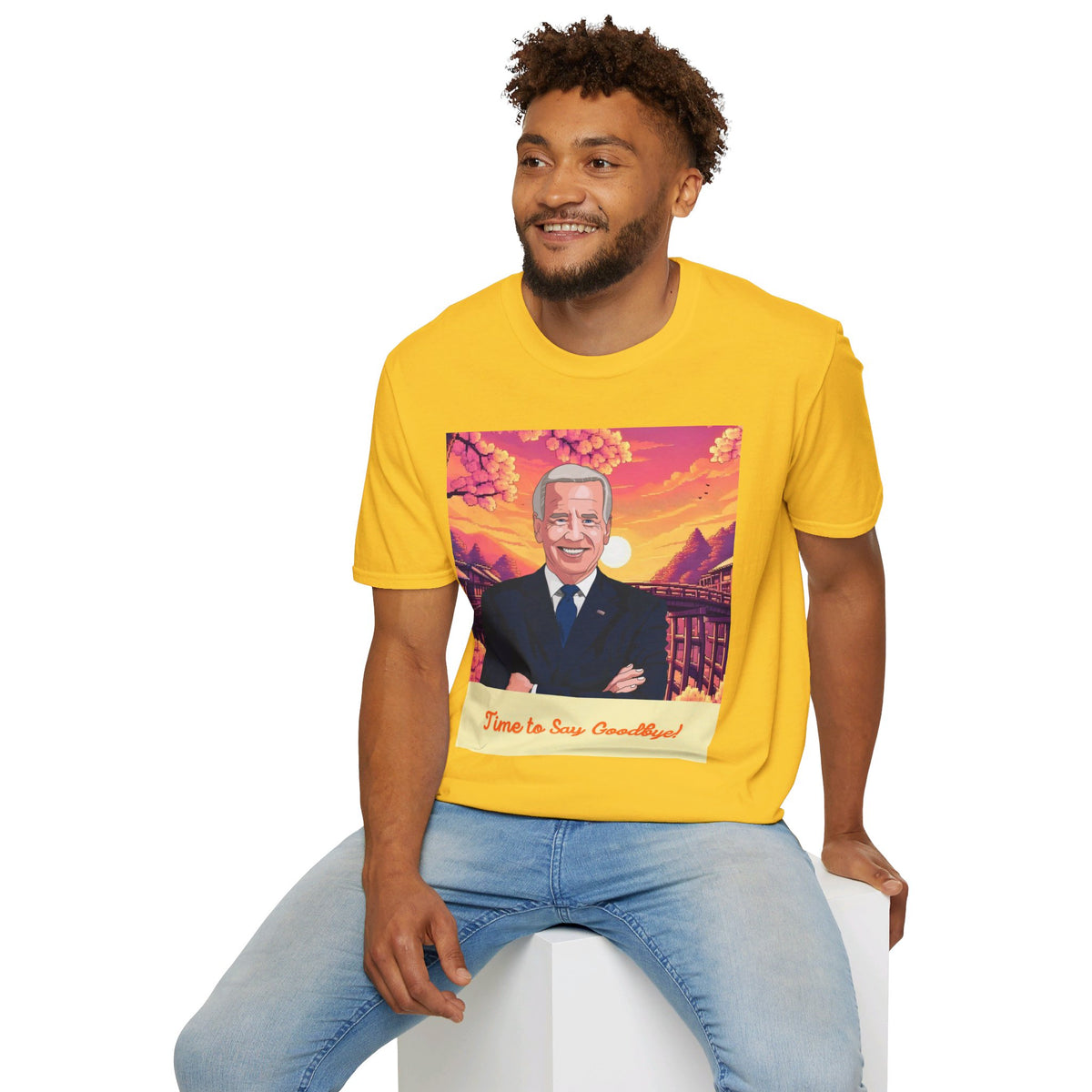 Biden Time to Say Goodbye Unisex Softstyle T-Shirt