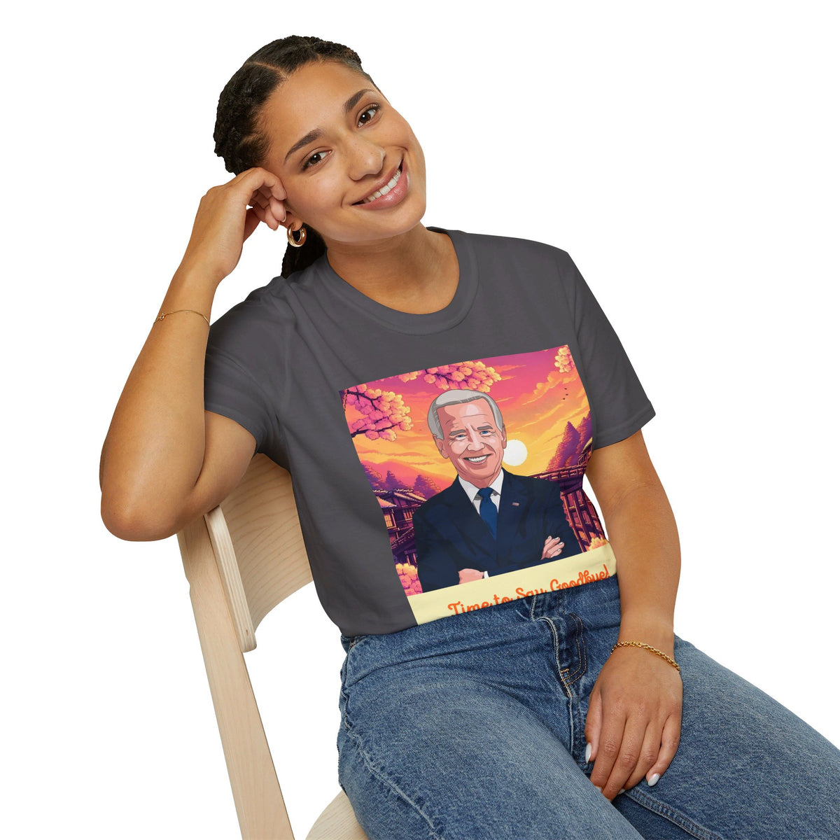Biden Time to Say Goodbye Unisex Softstyle T-Shirt