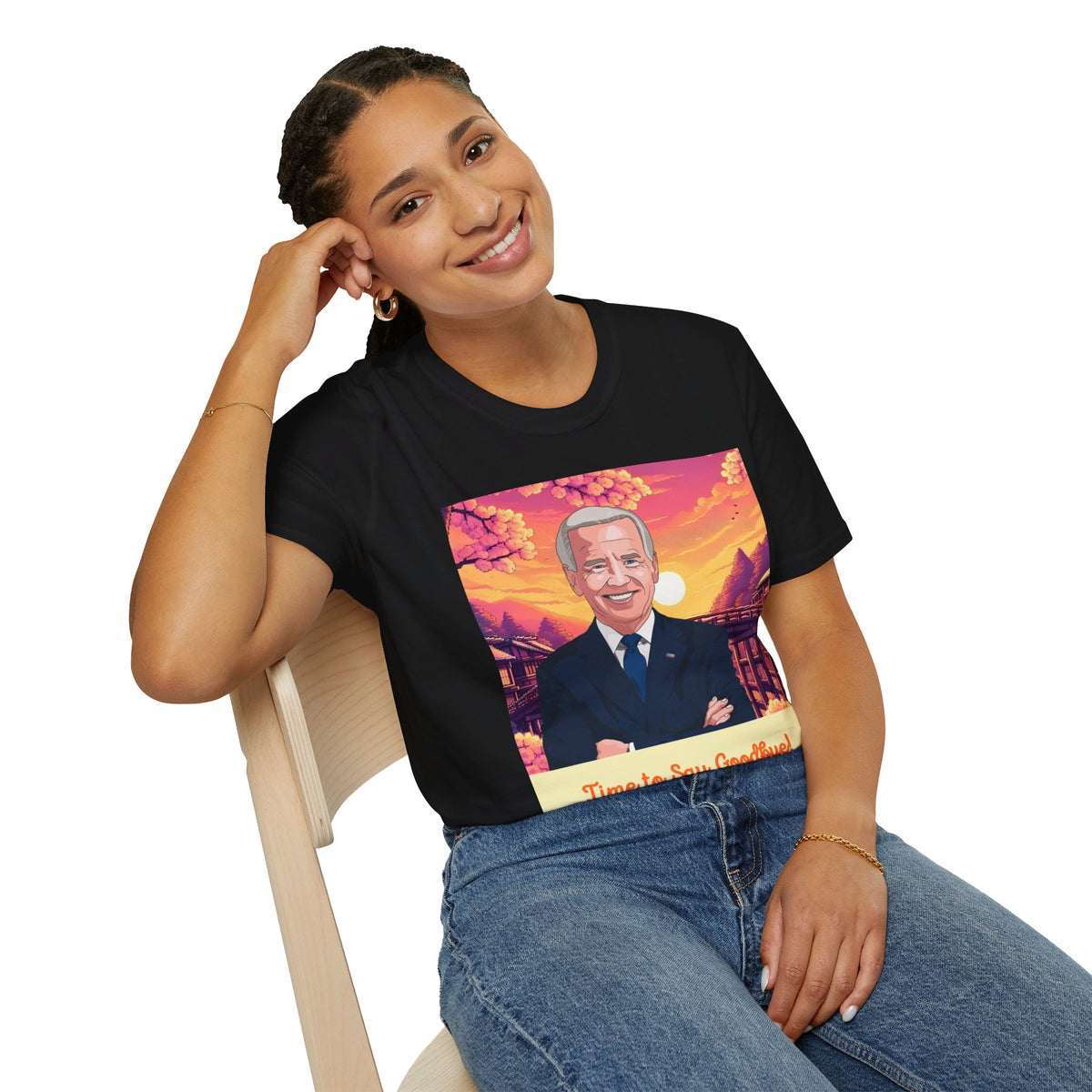 Biden Time to Say Goodbye Unisex Softstyle T-Shirt