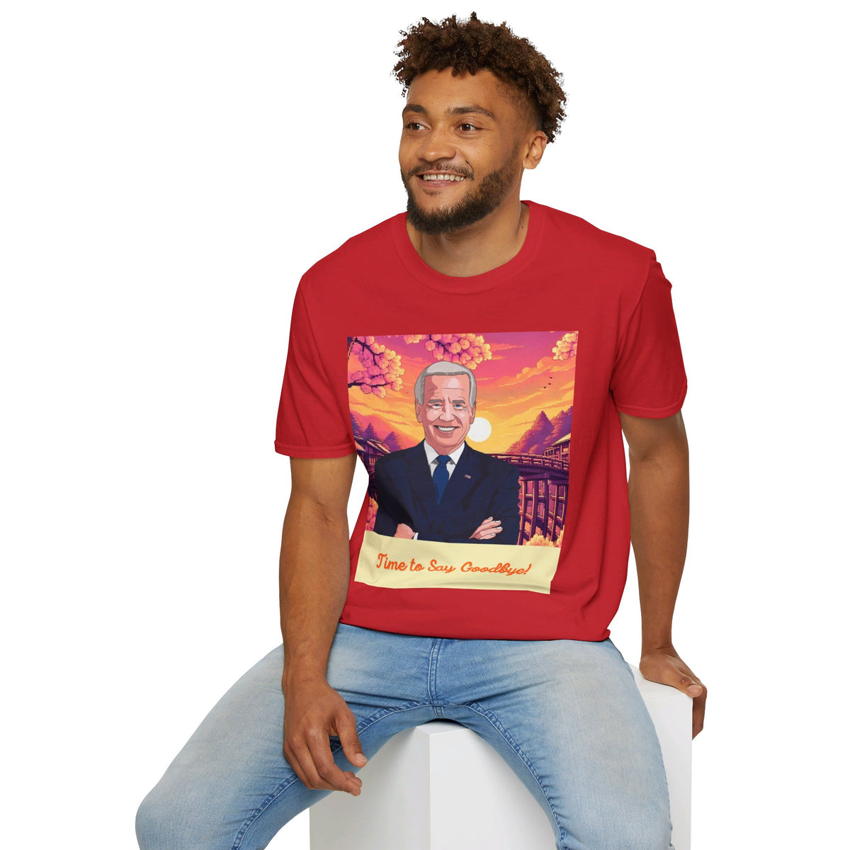 Biden Time to Say Goodbye Unisex Softstyle T-Shirt