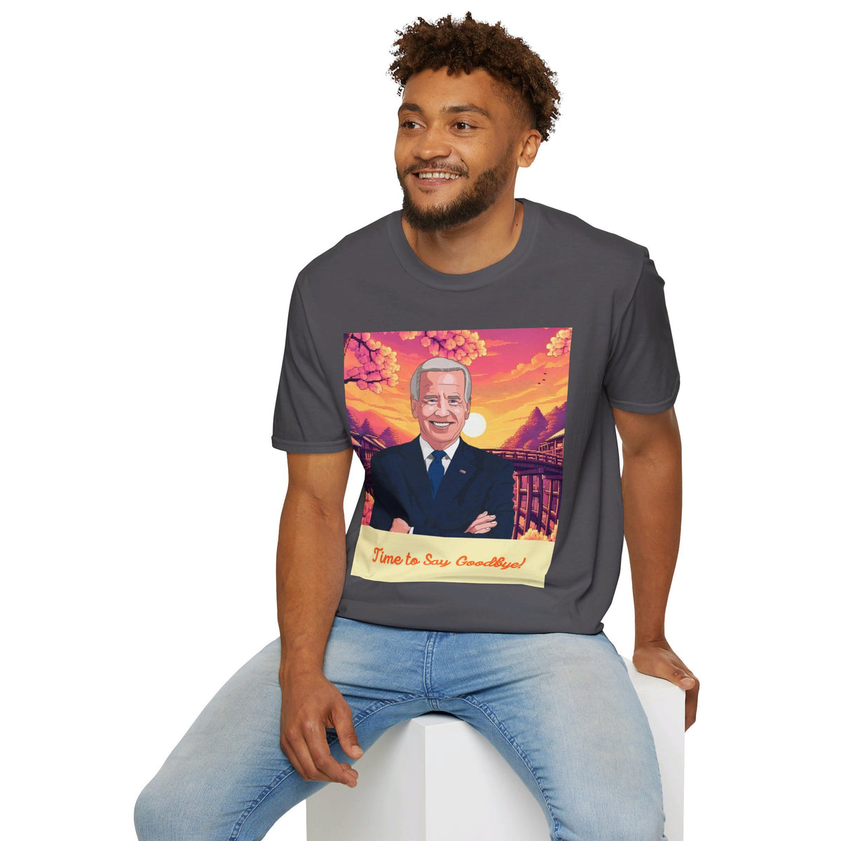 Biden Time to Say Goodbye Unisex Softstyle T-Shirt