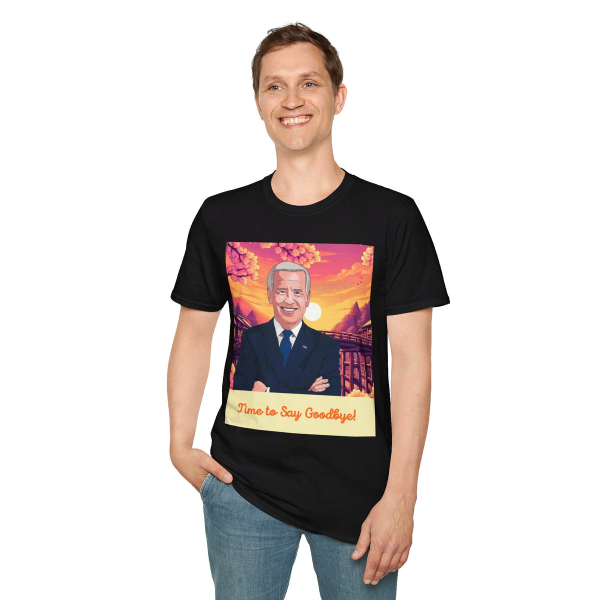 Biden Time to Say Goodbye Unisex Softstyle T-Shirt