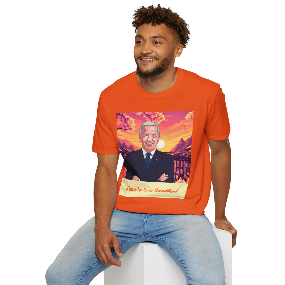 Biden Time to Say Goodbye Unisex Softstyle T-Shirt