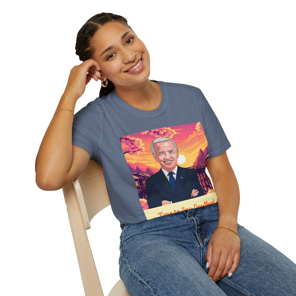 Biden Time to Say Goodbye Unisex Softstyle T-Shirt
